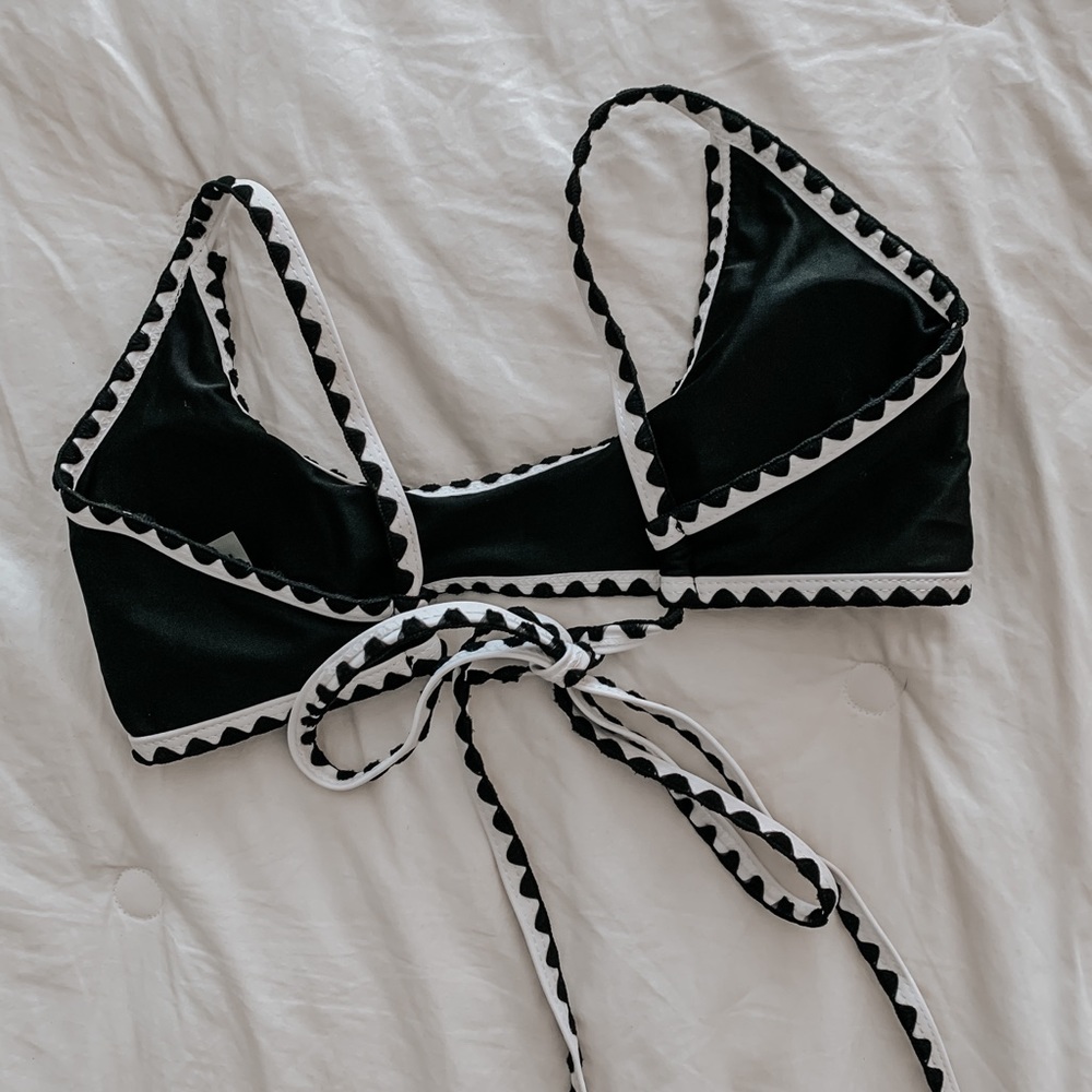 shien knitted hem bikini top